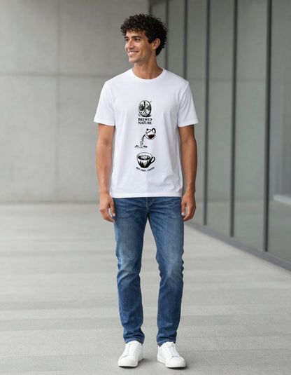 But First Coffee Graphic Cotton T-Shirt - White